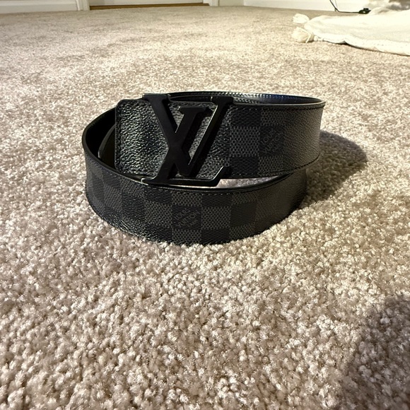 LV BLACK GRAPHITE DARMIER BELT SIZE 85/34 - Picture 1 of 9